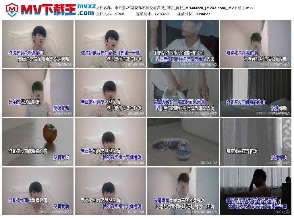 李日詹-不是说你不能没有我吗_国语_流行_MB303220